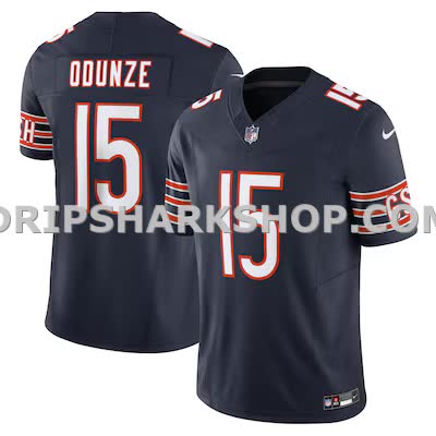 Mens Nike Rome Odunze Navy Chicago Bears Vapor Fuse Limited Jersey