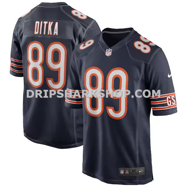 Mens Nike Mike Ditka Navy Chicago Bears Game Retired Player Jersey Pi3974000