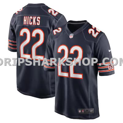 Mens Nike Elijah Hicks Navy Chicago Bears Team Game Jersey