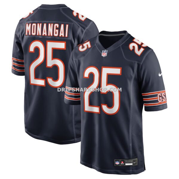 Mens Nike Kyle Monangai Navy Chicago Bears Team Game Jersey