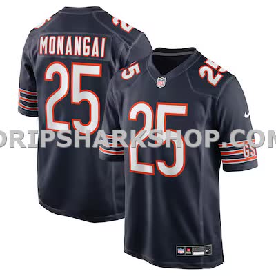 Mens Nike Kyle Monangai Navy Chicago Bears Team Game Jersey