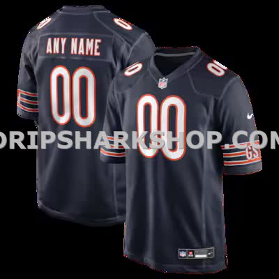Mens Nike Navy Chicago Bears Custom Game Jersey