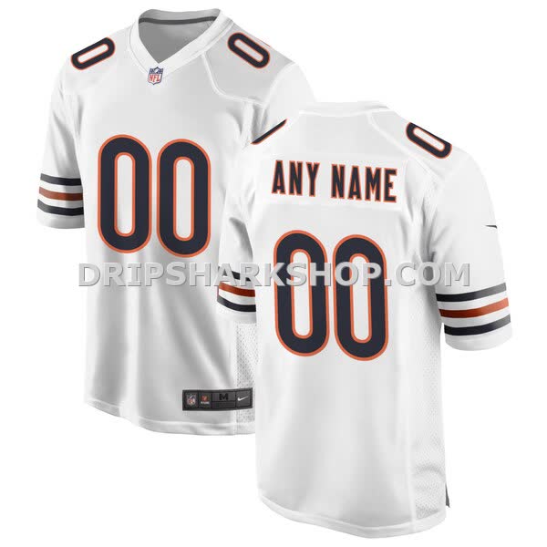 Mens Nike White Chicago Bears Custom Game Jersey Pi3889000