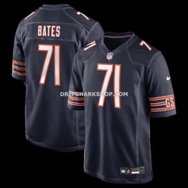 NFL06dd0eG04-0415a0 Mens Nike Ryan Bates Navy Chicago Bears Game Jersey