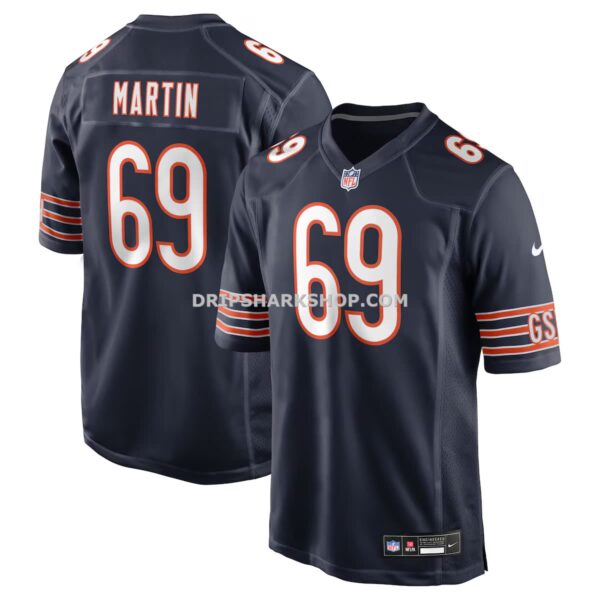 Mens Nike Jeremiah Martin Navy Chicago Bears Team Game Jersey