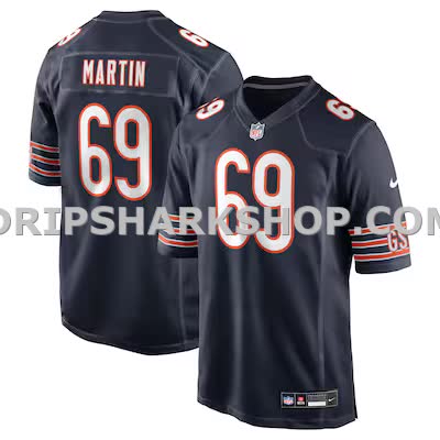 Mens Nike Jeremiah Martin Navy Chicago Bears Team Game Jersey