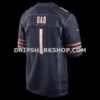 Mens Nike Number 1 Dad Navy Chicago Bears Game Jersey
