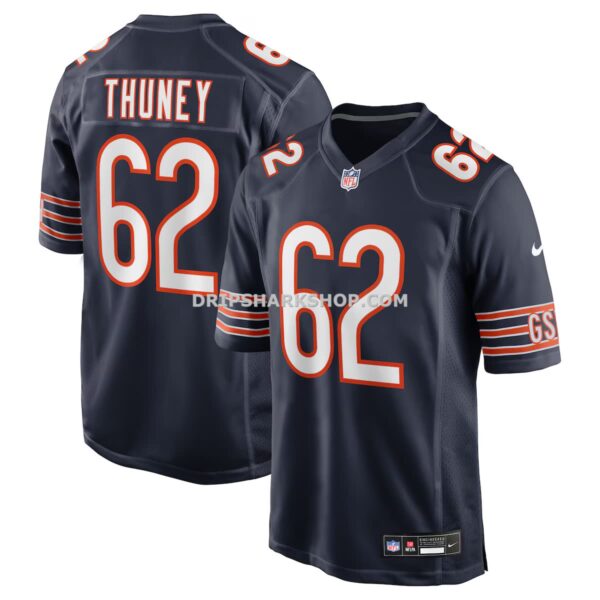 NFL06f9d4G04-62605b Mens Nike Joe Thuney Navy Chicago Bears Team Game Jersey