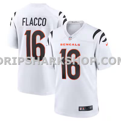 Mens Nike Joe Flacco White Cincinnati Bengals Game Jersey