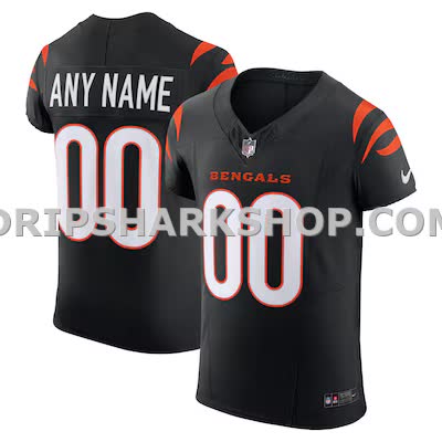 Mens Nike Black Cincinnati Bengals Team Vapor Fuse Elite Custom Jersey