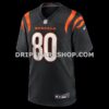 Mens Nike Andrei Iosivas Black Cincinnati Bengals Team Game Jersey