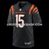 NFL0725acG05-36633c Mens Nike Charlie Jones Black Cincinnati Bengals Team Game Jersey