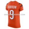 Mens Nike Joe Burrow Orange Cincinnati Bengals Vapor Fuse Elite Jersey