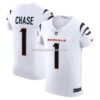 NFL072b55G04-0bdf01 Mens Nike Jamarr Chase White Cincinnati Bengals Vapor Fuse Elite Jersey