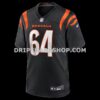 Mens Nike Ted Karras Black Cincinnati Bengals Game Player Jersey