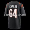 Mens Nike Ted Karras Black Cincinnati Bengals Game Player Jersey