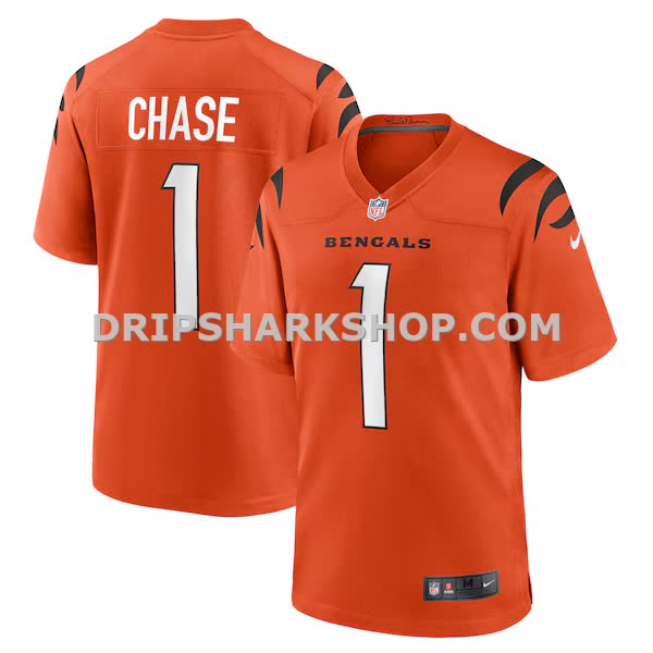 Mens Nike Jamarr Chase Orange Cincinnati Bengals Alternate Game Jersey Pi4301000