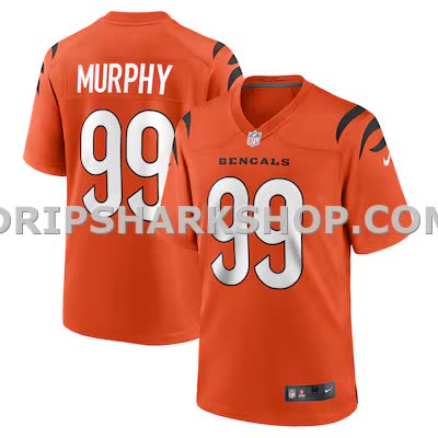 Mens Nike Myles Murphy Orange Cincinnati Bengals Alternate Game Jersey