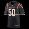 Mens Nike Shaka Heyward Black Cincinnati Bengals Team Game Jersey