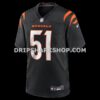 Mens Nike Isaiah Foskey Black Cincinnati Bengals Team Game Jersey