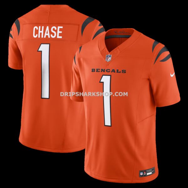 Mens Nike Jamarr Chase Orange Cincinnati Bengals Vapor Fuse Limited Jersey