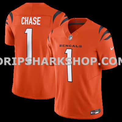 Mens Nike Jamarr Chase Orange Cincinnati Bengals Vapor Fuse Limited Jersey