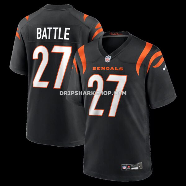 NFL074ccaG04-92e65f Mens Nike Jordan Battle Black Cincinnati Bengals Team Game Jersey