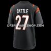 NFL074ccaG06-3510ae Mens Nike Jordan Battle Black Cincinnati Bengals Team Game Jersey