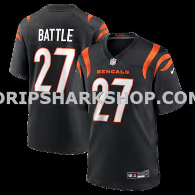 Mens Nike Jordan Battle Black Cincinnati Bengals Team Game Jersey