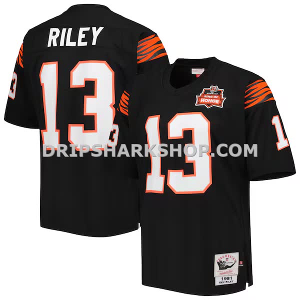 Mens Mitchell And Ness Ken Riley Black Cincinnati Bengals 1981 Authentic Throwback Retired Player Jersey Pi5059000