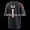 Mens Nike Number 1 Dad Black Cincinnati Bengals Game Jersey