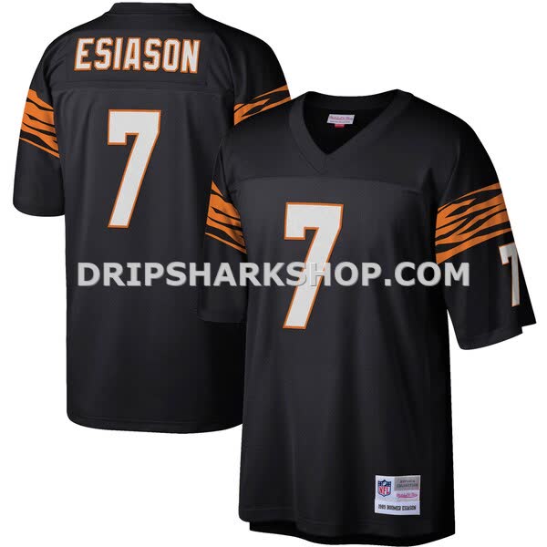 Mens Mitchell And Ness Boomer Esiason Black Cincinnati Bengals Legacy Replica Jersey Pi3610000