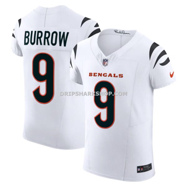 Mens Nike Joe Burrow White Cincinnati Bengals Vapor Fuse Elite Jersey