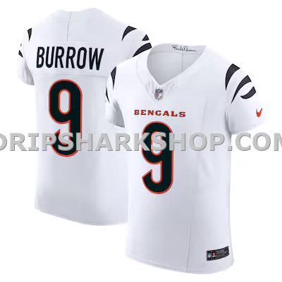 Mens Nike Joe Burrow White Cincinnati Bengals Vapor Fuse Elite Jersey