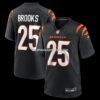 Mens Nike Tahj Brooks Black Cincinnati Bengals Team Game Jersey