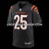 Mens Nike Tahj Brooks Black Cincinnati Bengals Team Game Jersey