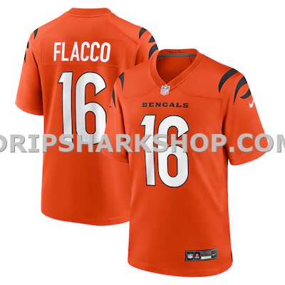 Mens Nike Joe Flacco Orange Cincinnati Bengals Alternate Game Jersey