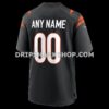 NFL07608bG06-40600f Mens Nike Black Cincinnati Bengals Game Custom Jersey