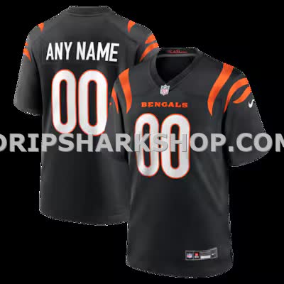 Mens Nike Black Cincinnati Bengals Game Custom Jersey
