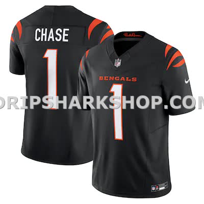 Mens Nike Jamarr Chase Black Cincinnati Bengals Vapor Fuse Limited Jersey