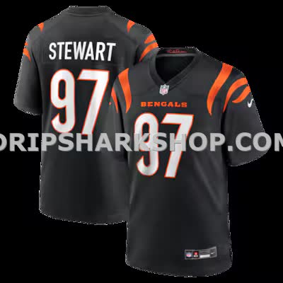 Mens Nike Shemar Stewart Black Cincinnati Bengals Team Game Jersey