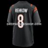 Mens Nike Ryan Rehkow Black Cincinnati Bengals Game Jersey