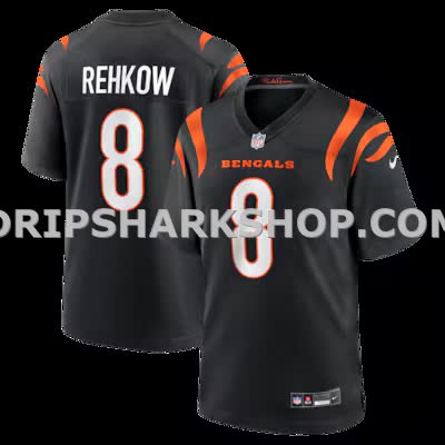 Mens Nike Ryan Rehkow Black Cincinnati Bengals Game Jersey