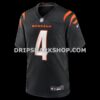 Mens Nike Sean Clifford Black Cincinnati Bengals Team Game Jersey