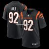 Mens Nike Bj Hill Black Cincinnati Bengals Game Jersey