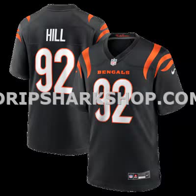Mens Nike Bj Hill Black Cincinnati Bengals Game Jersey
