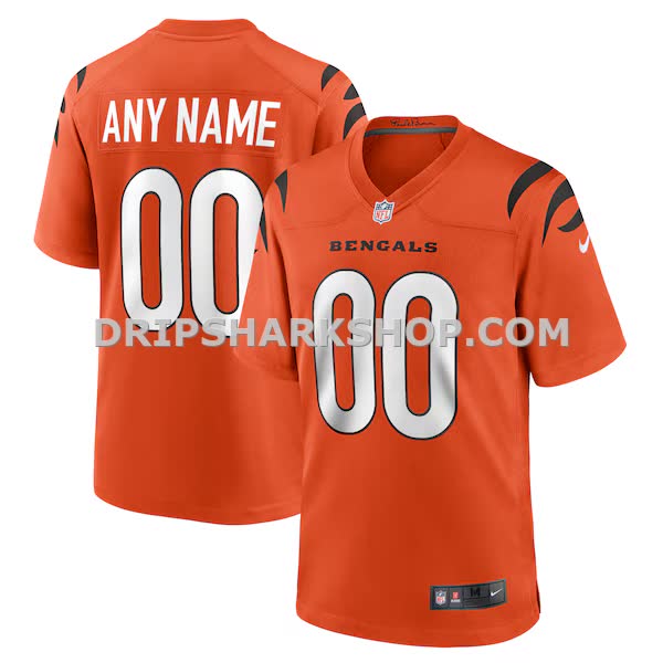 Mens Nike Orange Cincinnati Bengals Alternate Game Custom Jersey Pi4347000