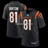 NFL07a58aG04-ad130f Mens Nike Jermaine Burton Black Cincinnati Bengals Game Jersey