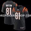 NFL07a58aM01-7771ea Mens Nike Jermaine Burton Black Cincinnati Bengals Game Jersey