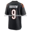 NFL07b139G02-8b3c64 Mens Nike Joe Burrow Black Cincinnati Bengals Player Game Jersey Pi4293000